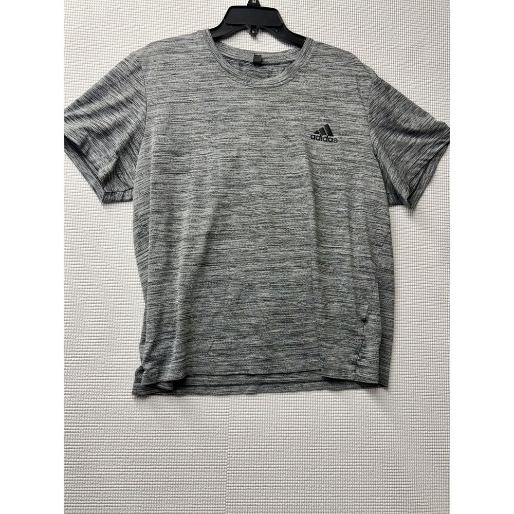 Adidas Gray Short Sleeve Shirt Size X-Large Active Wear